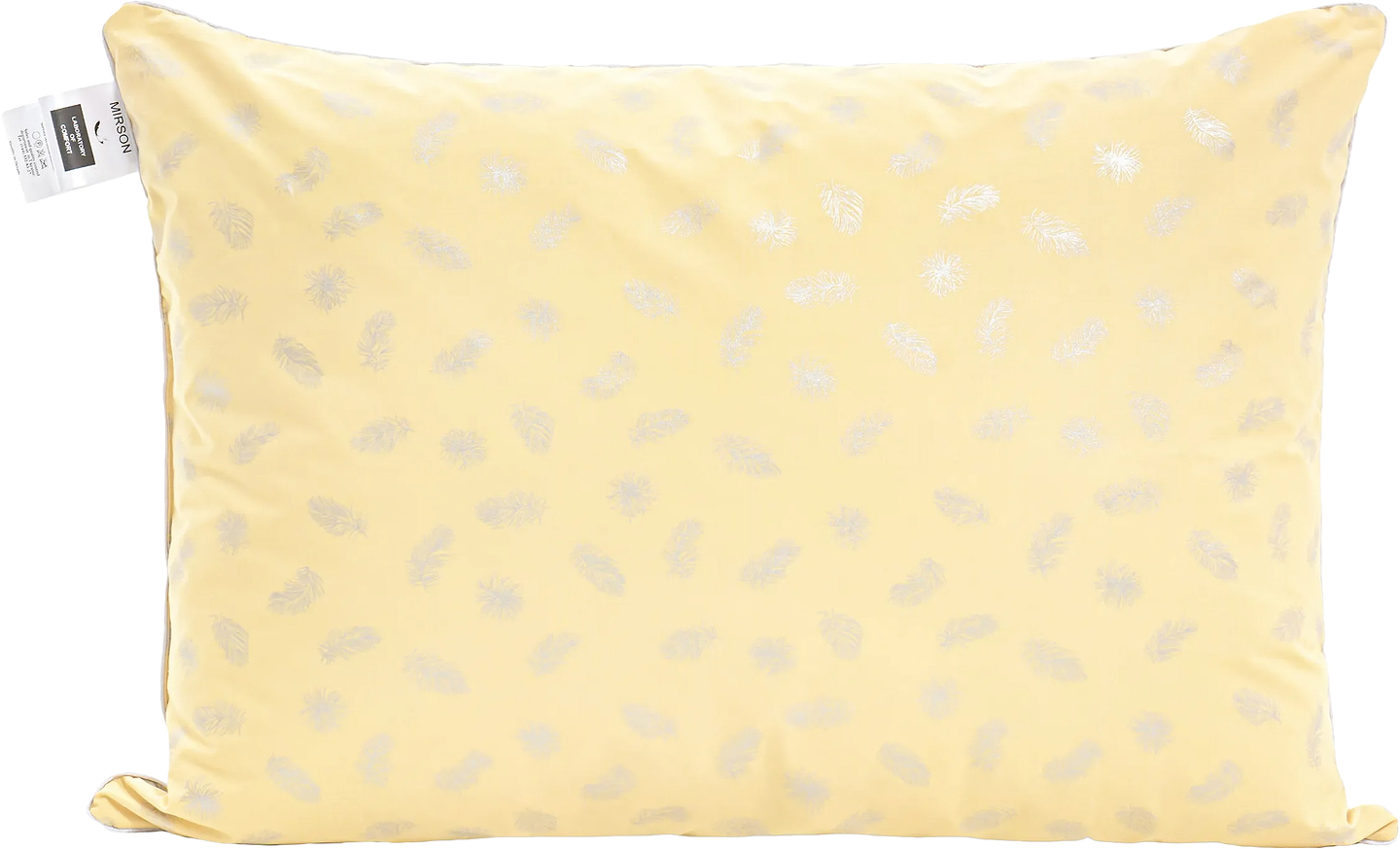 Подушка стандартная MirSon №1800 Bio-Beige 90% пух мягкая 60х60 см (2200003011760)